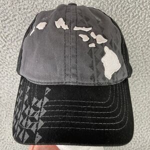 Crazy‎ Shirts Hat Hawaii Islands Aloha Tropical Mens OSFM Black Grey Snapback